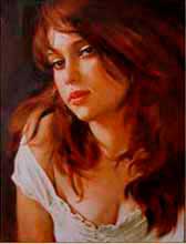 женский портрет сухая кисть